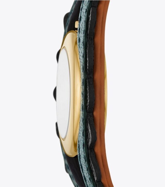 Orologio Evil Eye Bangle, pelle da valigia/verde, 27 mm Orologio Evil Eye Bangle, pelle da valigia/verde, 27 mm