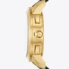 Orologio Tory con T Monogram, pelle/acciaio inossidabile dorato Orologio Tory con T Monogram, pelle/acciaio inossidabile dorato