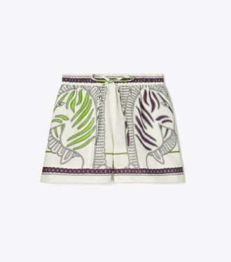 Pantaloncini corti in lino stampato Pantaloncini corti in lino stampato