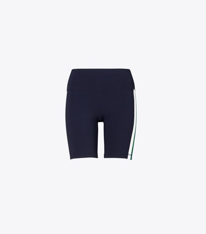 Pantaloncini da ciclista a vita alta con compressione e strisce laterali Pantaloncini da ciclista a vita alta con compressione e strisce laterali