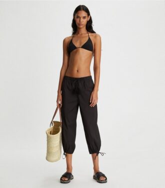 Pantaloni cropped con lacci Pantaloni cropped con lacci