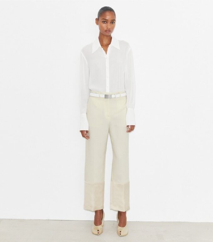 Pantaloni cropped in crêpe Pantaloni cropped in crêpe