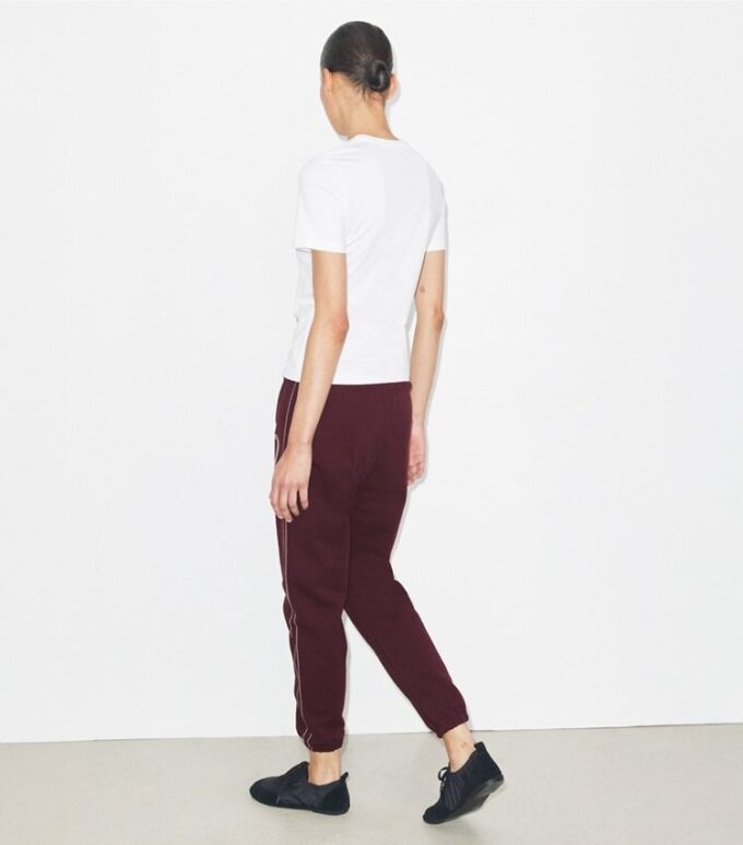 Pantaloni della tuta in French Terry con cuore ricamato Pantaloni della tuta in French Terry con cuore ricamato