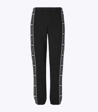 Pantaloni della tuta in French Terry ricamati