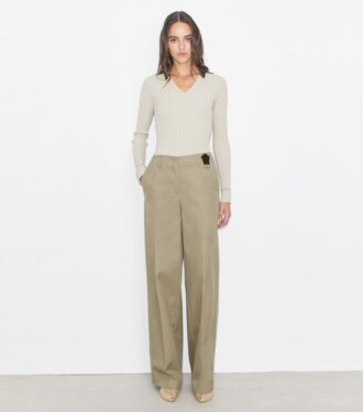 Pantaloni in cotone effetto consumato