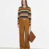 Pantaloni in pelle scamosciata dalla vestibilità comoda Pantaloni in pelle scamosciata dalla vestibilità comoda