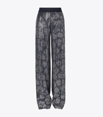 Pantaloni in viscosa decorati