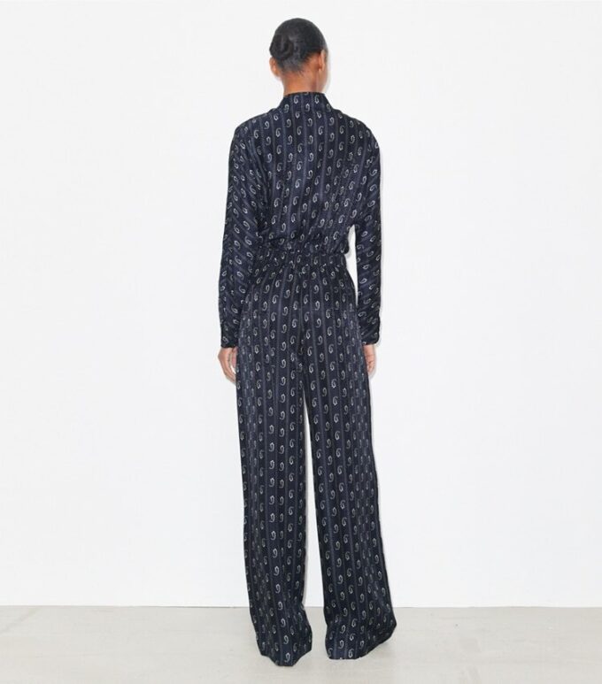 Pantaloni jacquard dalla vestibilità comoda Pantaloni jacquard dalla vestibilità comoda