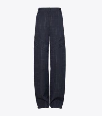 Pantaloni larghi in lana