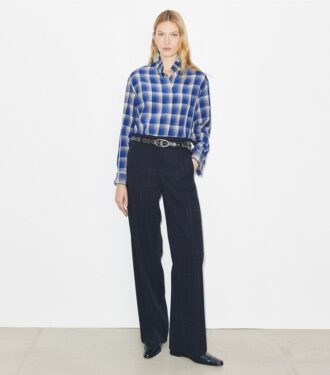 Pantaloni larghi in lana