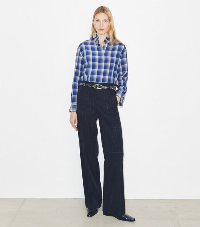 Camicia in viscosa a quadri