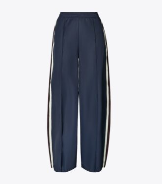Pantaloni sportivi in nylon a gamba larga