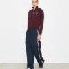 Pantaloni sportivi in nylon a gamba larga Pantaloni sportivi in nylon a gamba larga