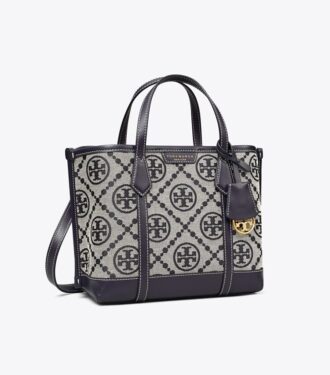 Perry T Monogram Borsa tote piccola a tre scomparti