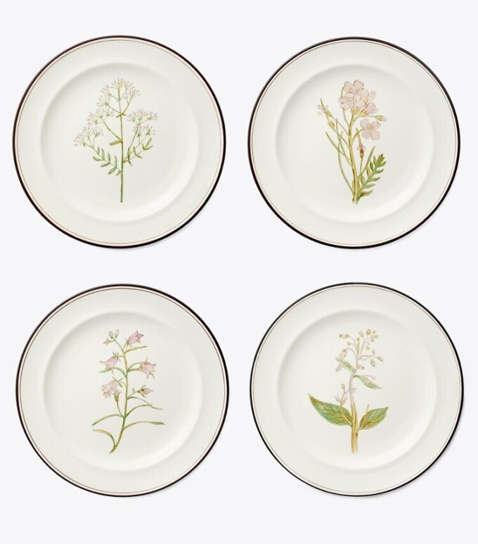 Piatti da insalata con fiori di lillà, set da 4 Piatti da insalata con fiori di lillà, set da 4