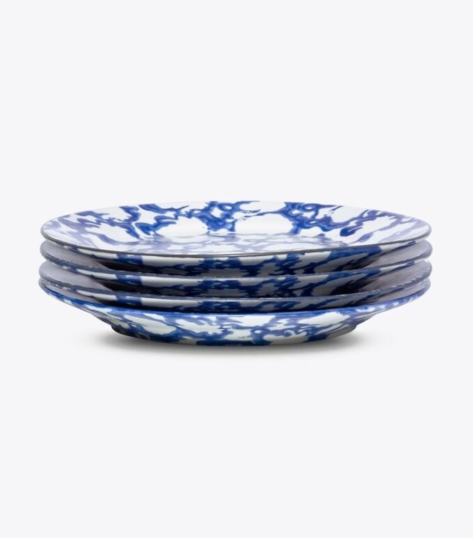 Piatti da insalata Spongeware, set da 4 Piatti da insalata Spongeware, set da 4