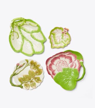 Piatti decorativi a forma di foglia, set di 4