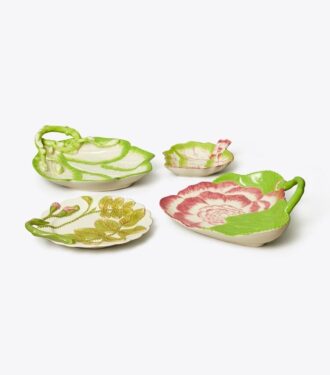 Piatti decorativi a forma di foglia, set di 4