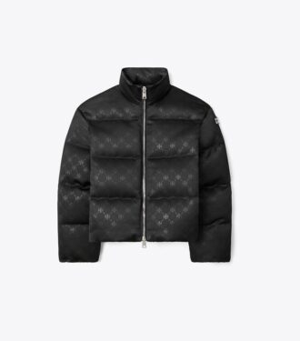 Piumino in raso con T Monogram
