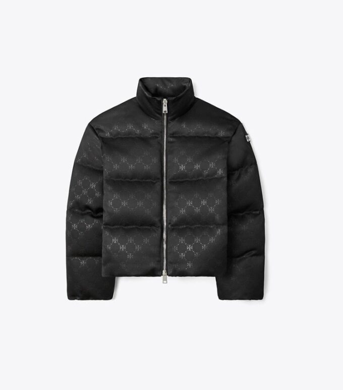 Piumino in raso con T Monogram Piumino in raso con T Monogram