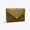 Pochette con catena in pelle scamosciata con T Monogram