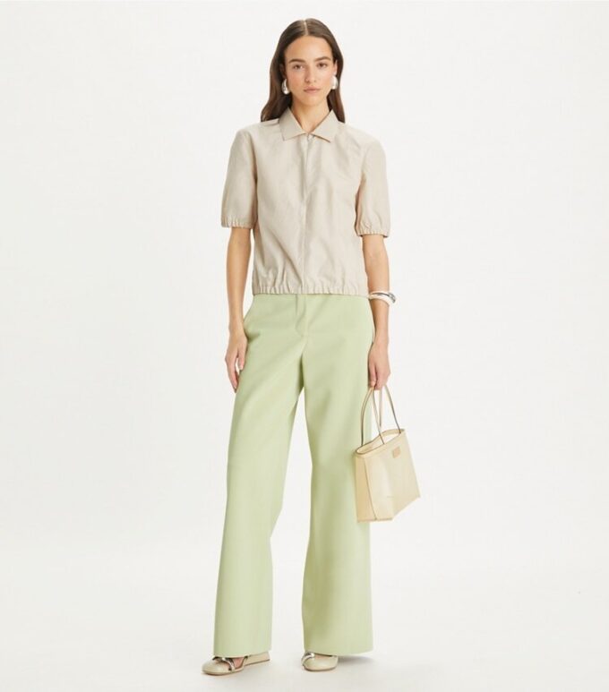 Polo con zip in popeline