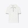 Polo in cotone con logo in pizzo Polo in cotone con logo in pizzo