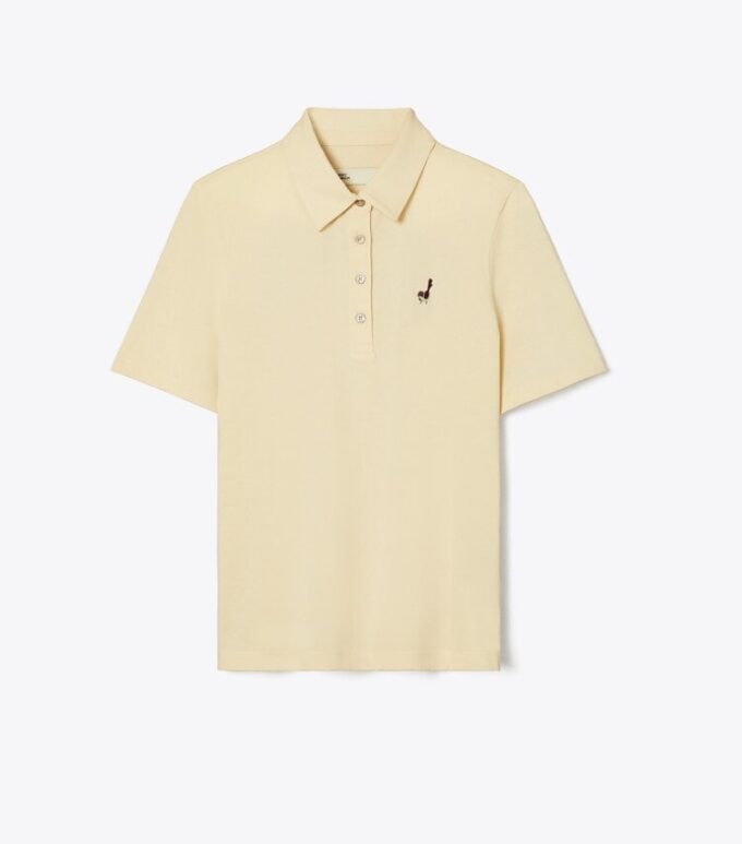 Polo in cotone con ricamo Birdie Polo in cotone con ricamo Birdie