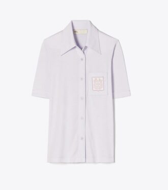 Polo in cotone mercerizzato ricamato