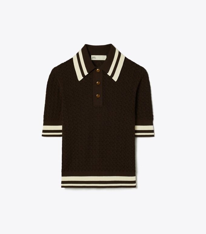 Polo in cotone pointelle Polo in cotone pointelle