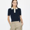 Polo in cotone pointelle Polo in cotone pointelle