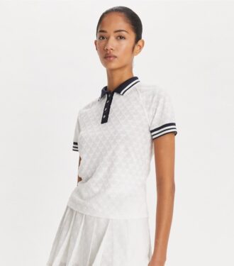 Polo in jacquard di spugna