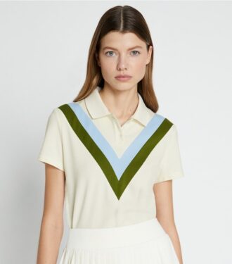 Polo piqué Chevron ad alte prestazioni