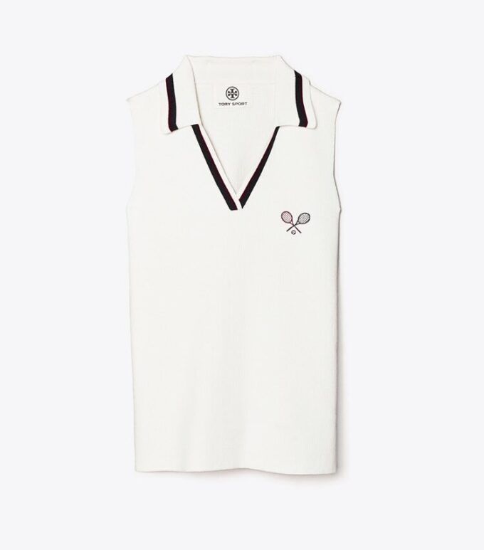 Polo senza maniche a costine Racquet Polo senza maniche a costine Racquet
