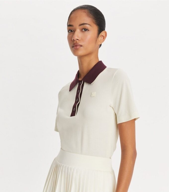 Polo vintage in cotone con colletto Polo vintage in cotone con colletto