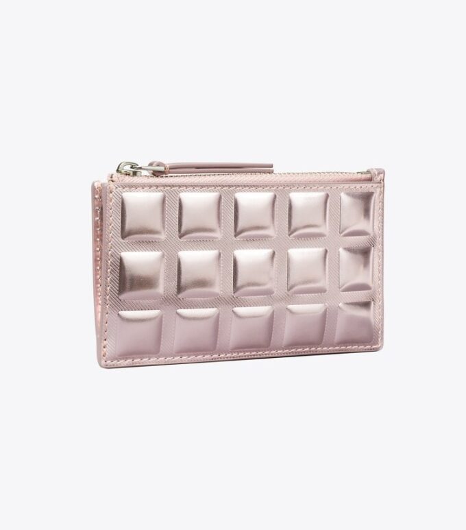 Portacarte con cerniera Fleming Metallic Square Quilt Portacarte con cerniera Fleming Metallic Square Quilt