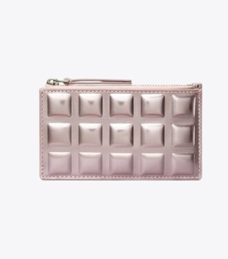 Portacarte con cerniera Fleming Metallic Square Quilt