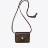 Portacarte con cordino in tela rivestita con T Monogram Portacarte con cordino in tela rivestita con T Monogram