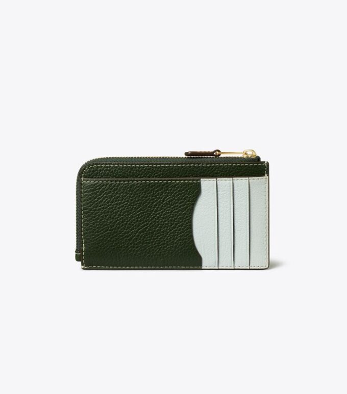 Portacarte con zip color block