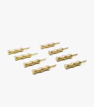 Portacornetti in ottone, set da 8