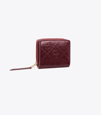 Portafoglio bifold con monogramma T Monogram in vernice goffrata