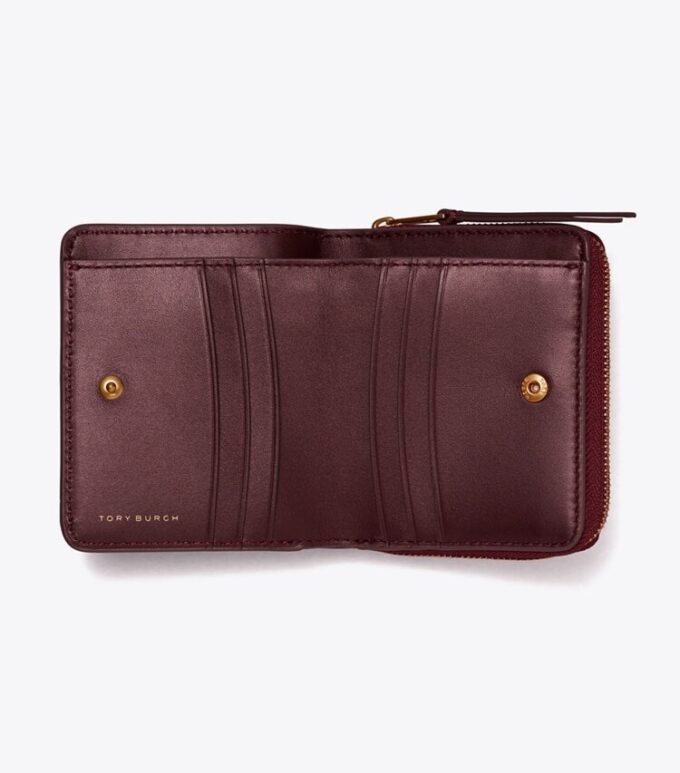 Portafoglio bifold con monogramma T Monogram in vernice goffrata Portafoglio bifold con monogramma T Monogram in vernice goffrata