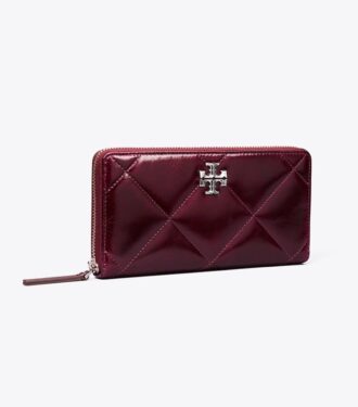 Portafoglio Kira Diamond Quilt Distressed Zip Continental
