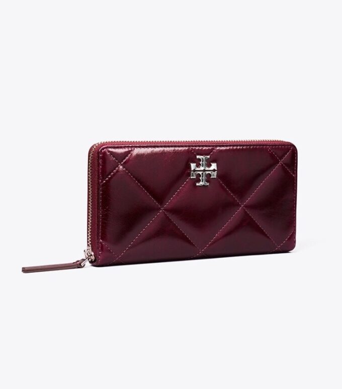 Portafoglio Kira Diamond Quilt Distressed Zip Continental Portafoglio Kira Diamond Quilt Distressed Zip Continental