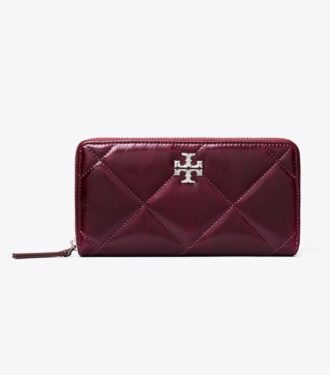 Portafoglio Kira Diamond Quilt Distressed Zip Continental