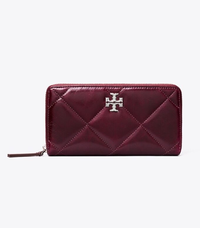 Portafoglio Kira Diamond Quilt Distressed Zip Continental Portafoglio Kira Diamond Quilt Distressed Zip Continental