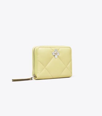 Portafoglio piccolo Kira Diamond Quilt Clover con chiusura a zip