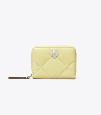 Portafoglio piccolo Kira Diamond Quilt Clover con chiusura a zip