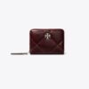 Portafoglio piccolo Kira Diamond Quilt Distressed con chiusura a zip