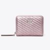 Portafoglio piccolo Kira Moto Quilt con zip metallica